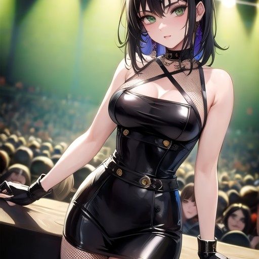 Girl at the rock show icon