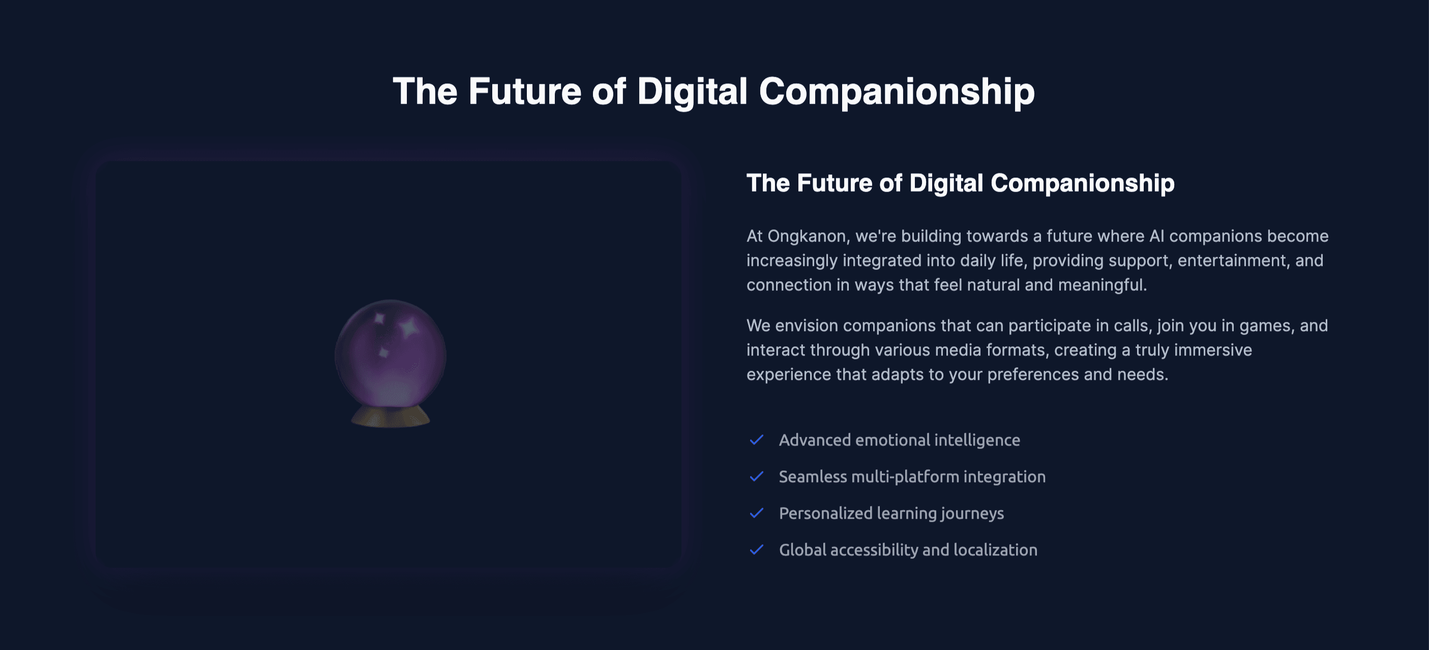Screenshot about the future of Digital Companionship of Ongkanon Screenshot about the future of Digital Companionship of Ongkanon