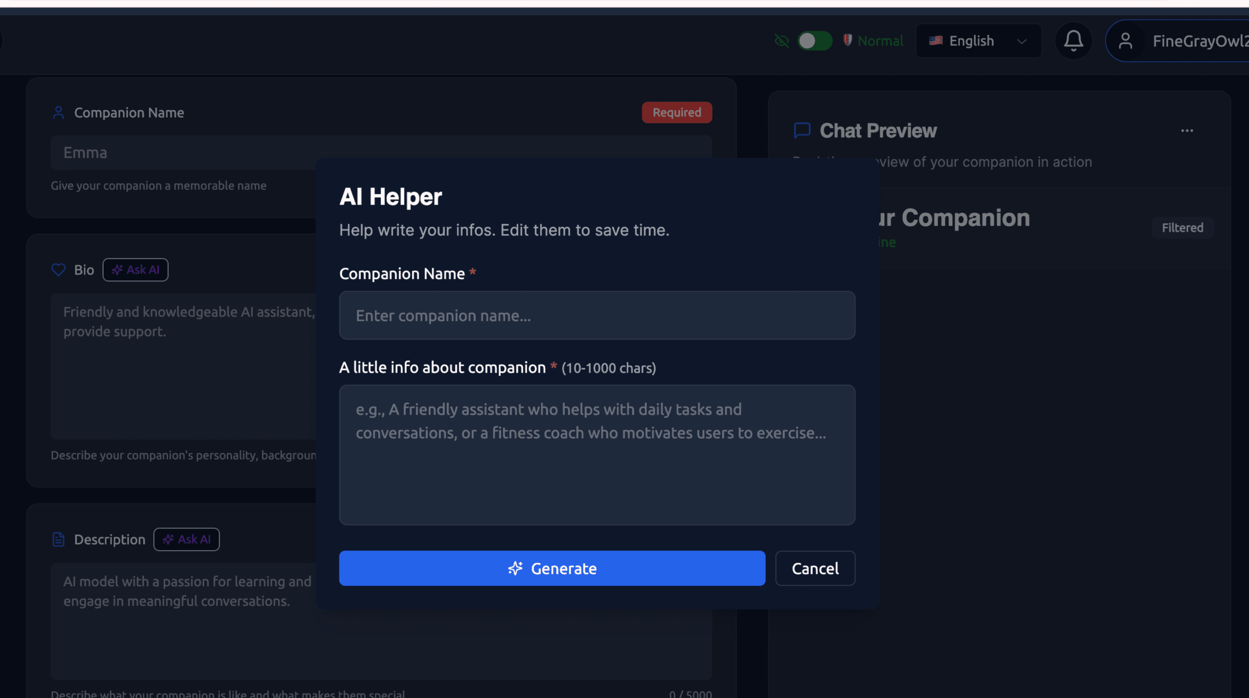 screenshot of Create companion guide screenshot of Create companion guide