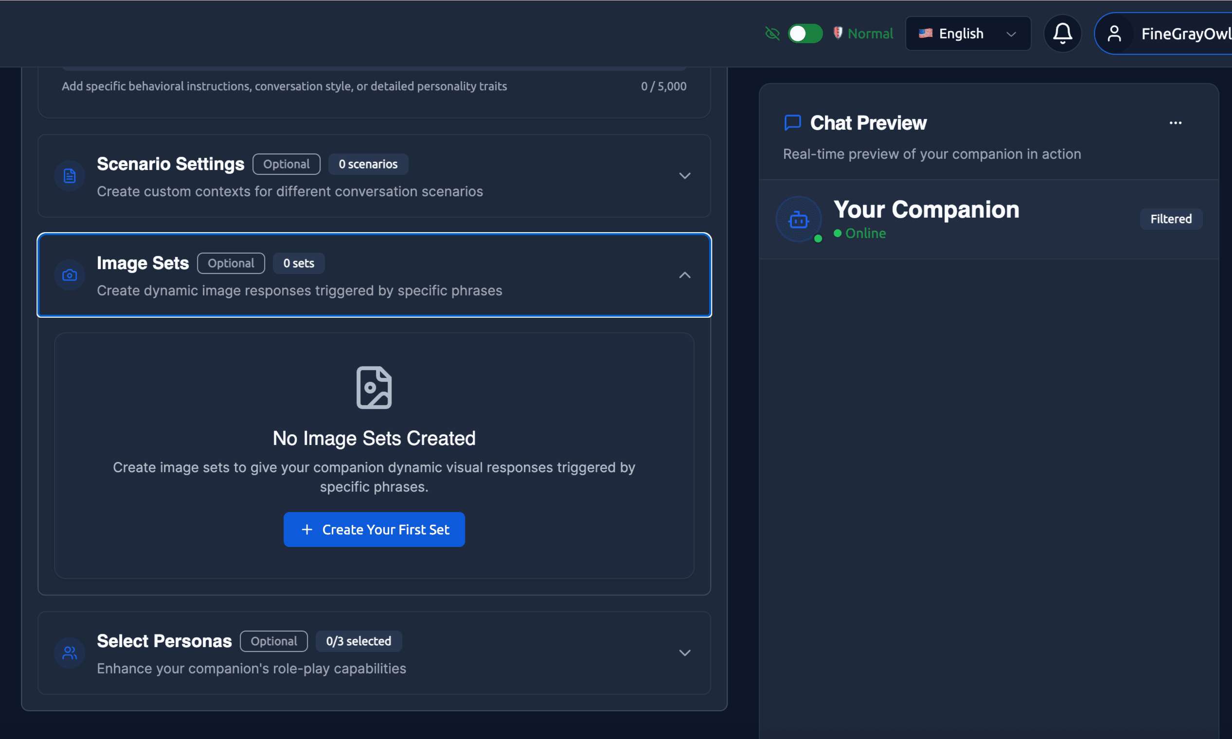 screenshot of create companion guide screenshot of create companion guide